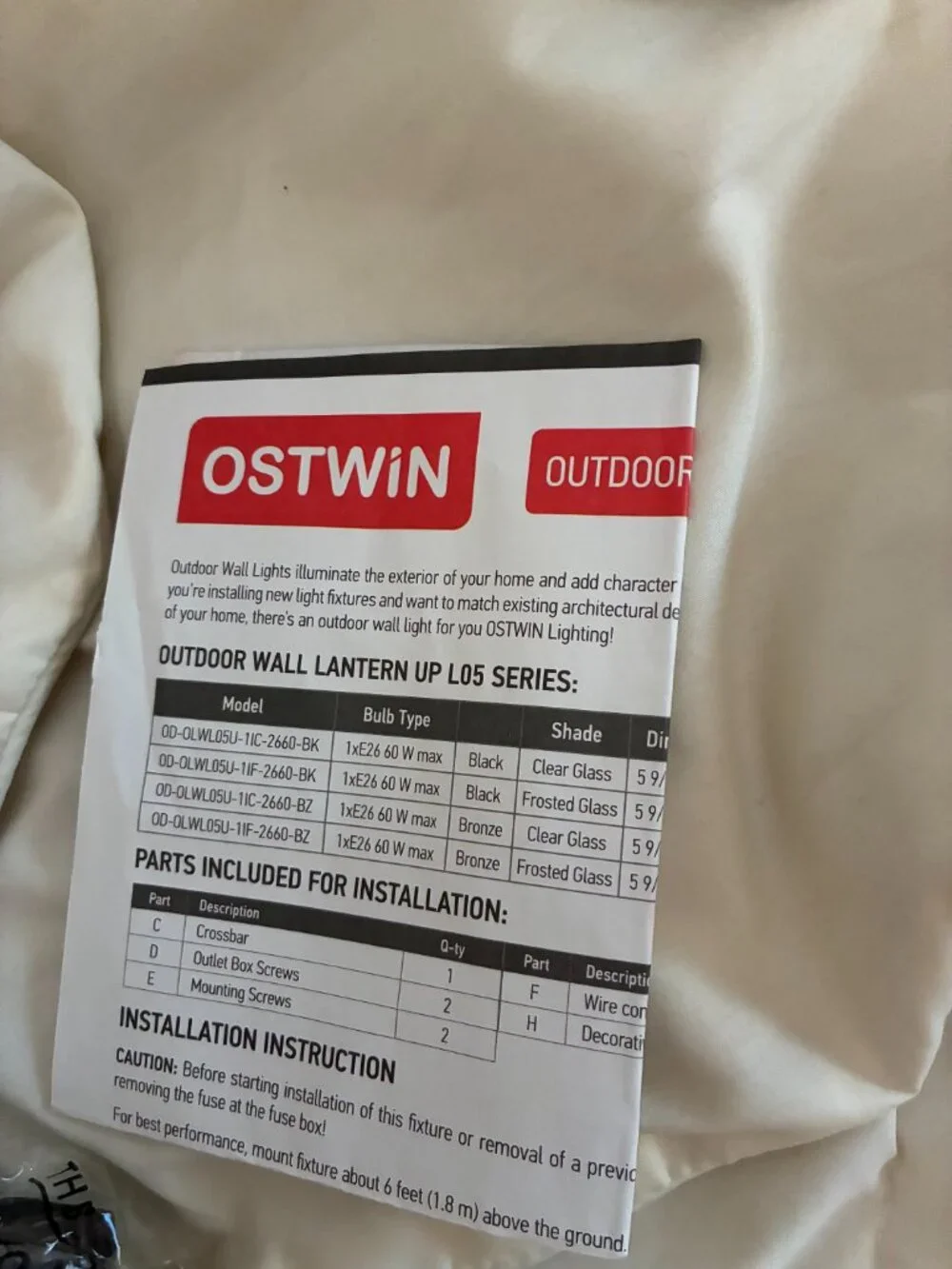 Ostwin Outdoor Wall Lantern